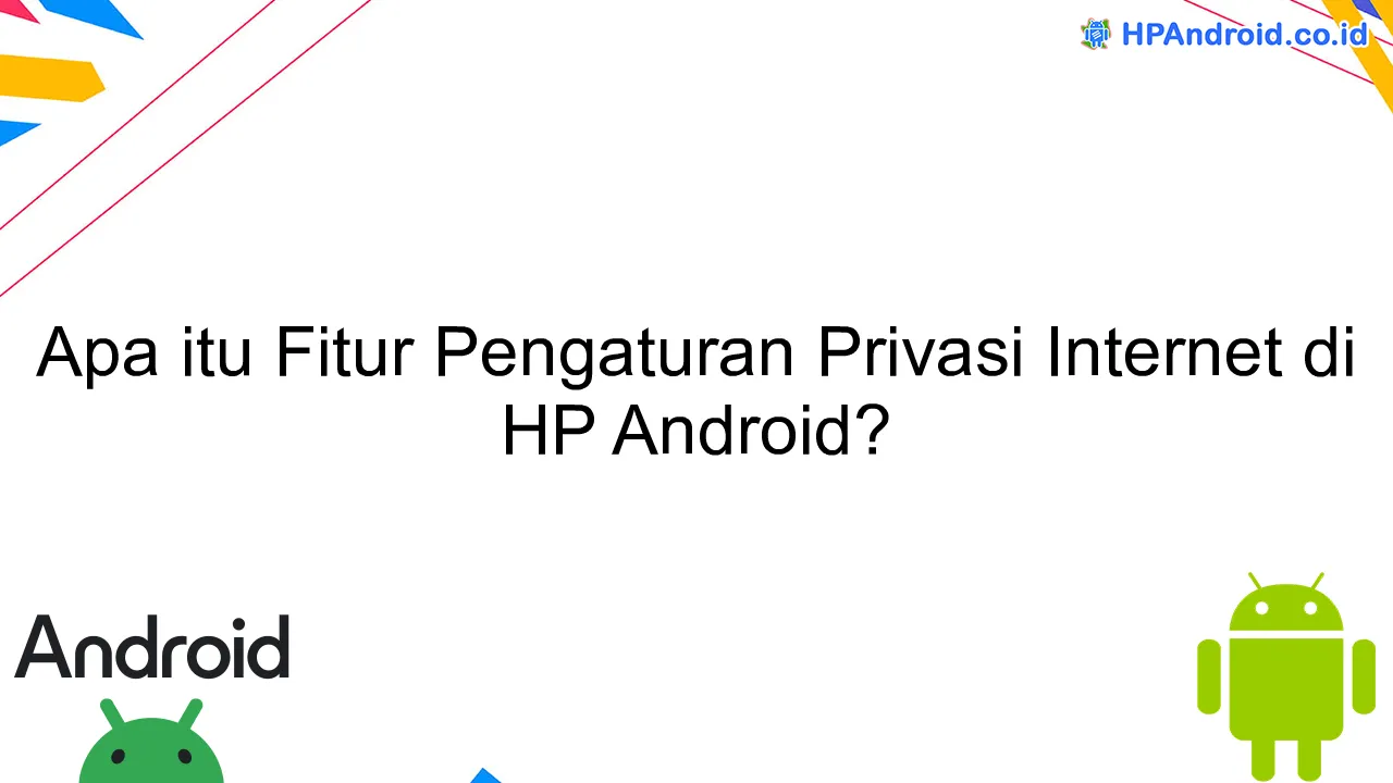 Apa itu Fitur Pengaturan Privasi Internet di HP Android?