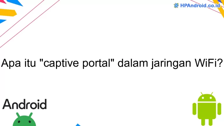 Apa itu "captive portal" dalam jaringan WiFi?