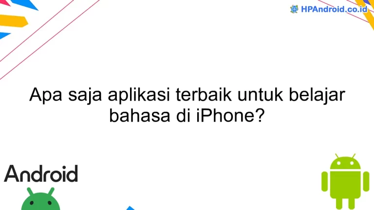 Apa saja aplikasi terbaik untuk belajar bahasa di iPhone?