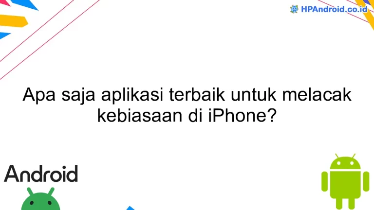 Apa saja aplikasi terbaik untuk melacak kebiasaan di iPhone?