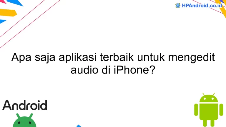 Apa saja aplikasi terbaik untuk mengedit audio di iPhone?