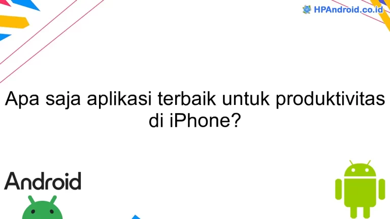 Apa saja aplikasi terbaik untuk produktivitas di iPhone?