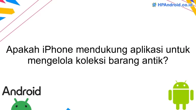 Apakah iPhone mendukung aplikasi untuk mengelola koleksi barang antik?